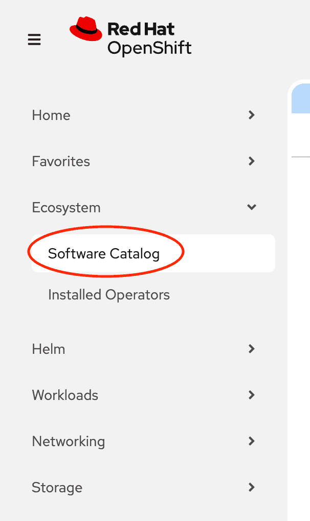 Menu Software Catalog